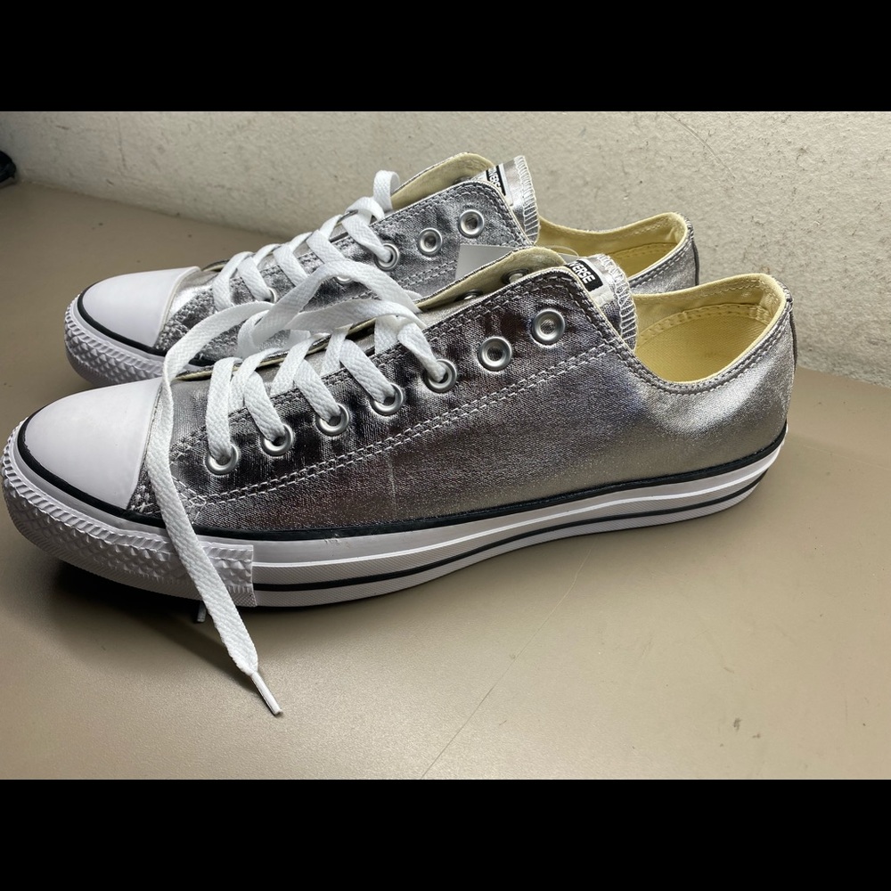 New Unisex Converse AllStar Chuck Taylo Ox Gunmetal/White/Black 153180F Men 10